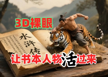 书本人物裸眼3D视频，新的玩法，流量超猛，保姆级教程|小鸡网赚博客