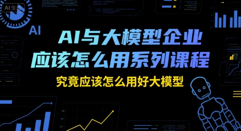 AI与大模型企业应该怎么用系列课程，究竟应该怎么用好大模型|小鸡网赚博客
