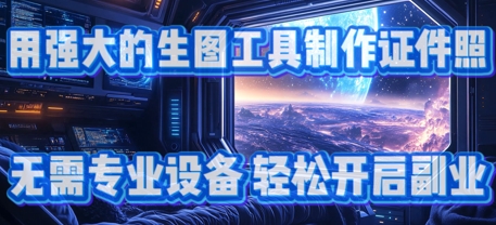 用强大的生图工具制作证件照，无需专业设备，轻松开启副业|小鸡网赚博客