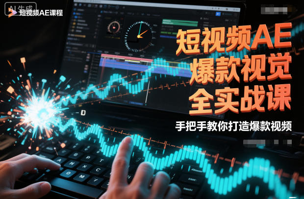 短视频AE爆款视觉全实战课，手把手教你打造爆款视频|小鸡网赚博客