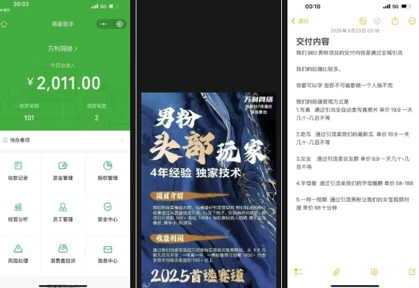 外面收费980全新男粉变现项目，竞争小，利润高，多种方式变现，独家技术-图片2