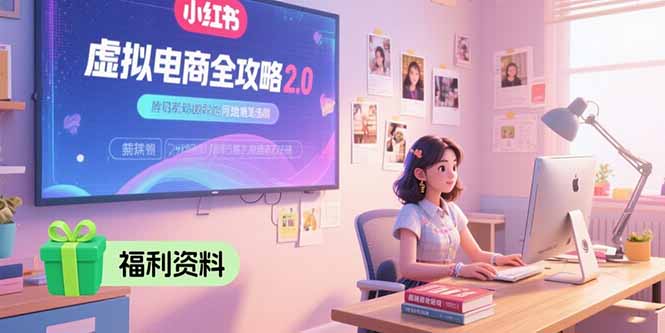 （15387期）虚拟电商全攻略2.0，开店选品实操流程，账号定位、货源发布、笔记发布技巧|小鸡网赚博客