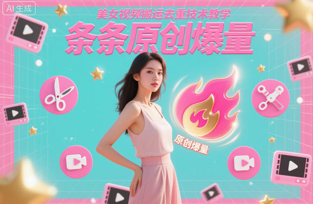 美女视频搬运去重技术教学，条条原创爆量|小鸡网赚博客