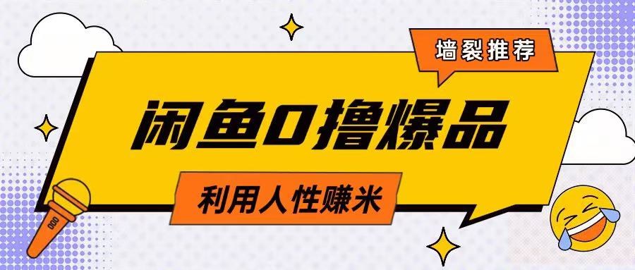 咸鱼0撸玩法利用人性售卖商品达到日挣2张的效果|小鸡网赚博客