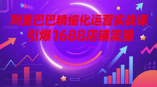 阿里巴巴精细化运营实战课，引爆1688店铺流量|小鸡网赚博客