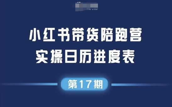 小红书第17期带货陪跑营，不囤货，无不直播，无不投流，通过选品+笔记内容+测品+笔记铺量+矩阵运营打爆款|小鸡网赚博客