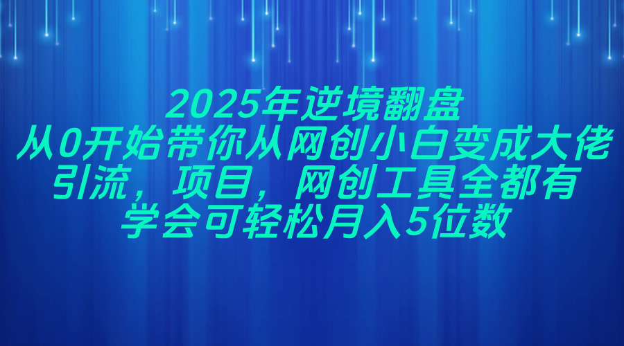 （14473期）2025年逆境翻盘，从0开始带你从网创小白变成大佬，引流，项目，网创工…|小鸡网赚博客