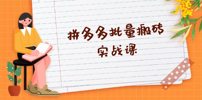 （13265期）拼多多批量搬砖实战课，全自动剪辑发布，黑科技新技术与爆款选品策略|小鸡网赚博客