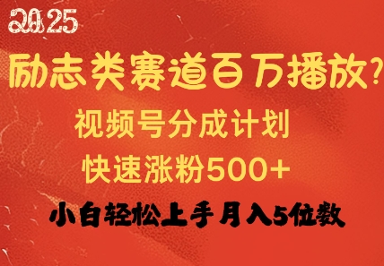励志类赛道也能百万播放，快速涨粉500+视频号变现月入过W|小鸡网赚博客