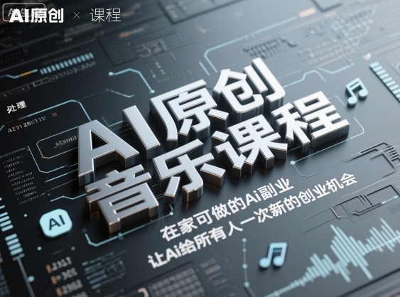 AI原创音乐课程，在家可做的Ai副业，让Ai给所有人一次新的创业机会|小鸡网赚博客