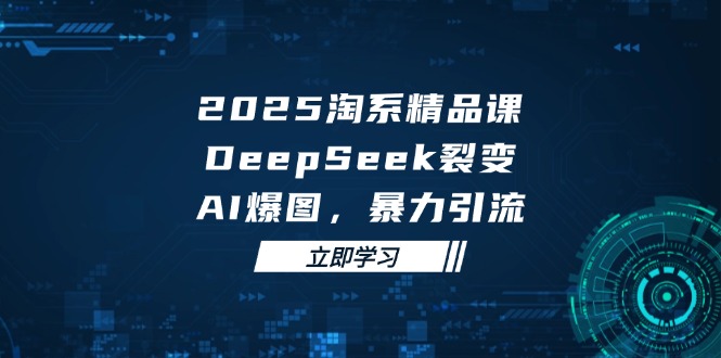 （14639期）2025 淘系精品课，DeepSeek 裂变，AI 爆图，暴力引流|小鸡网赚博客